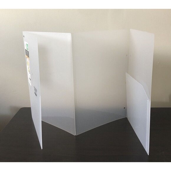 3 For $6 NWT Five Star DuraShield Antimicrobial Partition Folder Clear - Picture 4 of 4